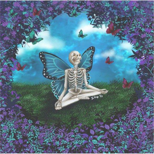 Skeleton Fairy Sticker (Vorderseite)