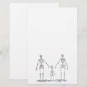 Skeleton Familien-Briefpapier Briefpapier (Vorne/Hinten)