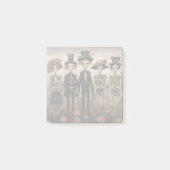 Skeleton Family Halloween Post-it Klebezettel (Vorderseite)