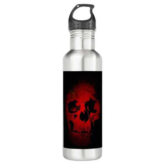 Skeleton Fantasy Art Heavy Metal Edelstahlflasche (Vorderseite)