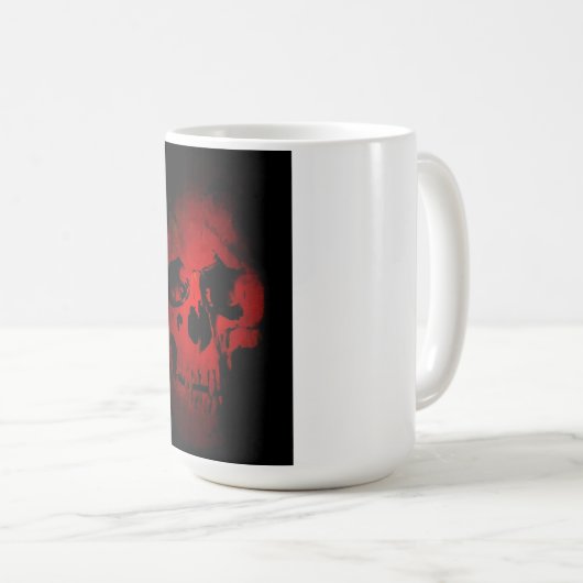 Skeleton Fantasy Art Heavy Metal Kaffeetasse (VorderseiteRechts)