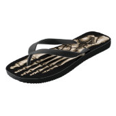 Skeleton Feet Funny Foot Bones Spooky Black Badesandalen (Schrägansicht)