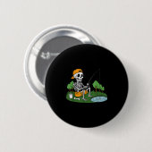 Skeleton Fischen Halloween Soky Fisherman Fish Men Button (Vorne & Hinten)