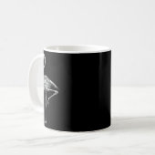 Skeleton Flamingo Halloween Kaffeetasse (Vorderseite Links)