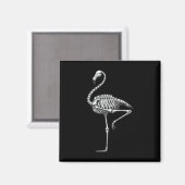 Skeleton Flamingo Halloween Magnet (Vorderseite/Rückseite)