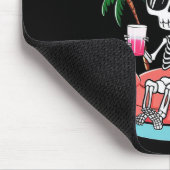 Skeleton Flamingo Summerween Vibes Halloween Boys Mousepad (Ecke)