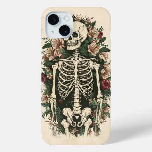Skeleton Floral Case-Mate iPhone Hülle (Rückseite)