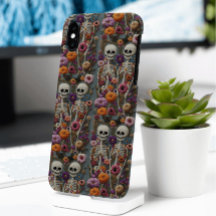 Skeleton Floral Stickerei Stil iPhone/iPad Fall