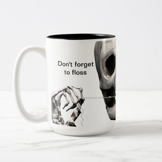 Skeleton flossing Tasse (Links)