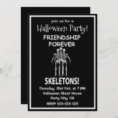 Skeleton Friendship Forever Halloween-Party Einladung (Vorne/Hinten)