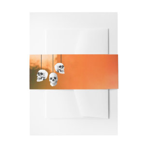 Skeleton Frohe Halloween Freaky Night with Skulls Einladungsbanderole