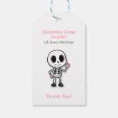 Skeleton Fun | Halloween-Party Geschenkanhänger (Rückseite)