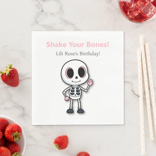 Skeleton Fun | Halloween-Party Serviette (Beispiel)