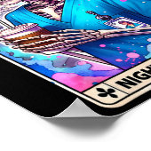 Skeleton Funny Tarot Card Night Shift Squad Hallow Poster (Ecke)