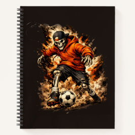 Skeleton-Fußballspieler Streetwear Cartoon – Dyna Notizblock