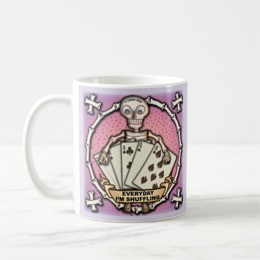 Skeleton Gambler poker mug Kaffeetasse (Links)