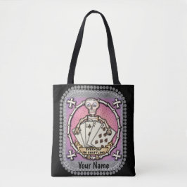 Skeleton Gambler Poker Tasche