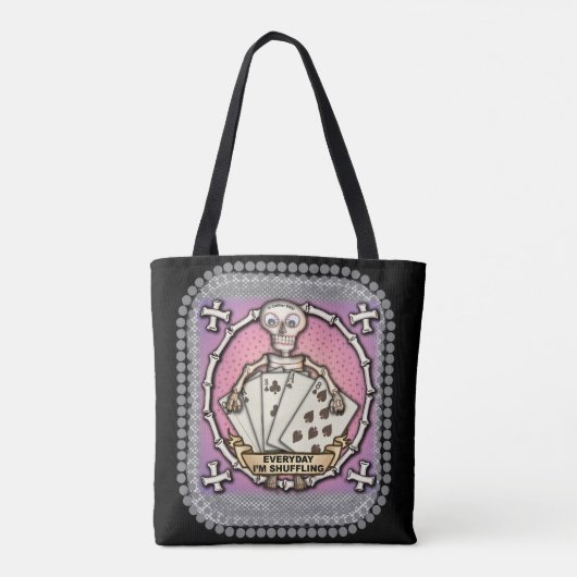 Skeleton Gambler Poker Tasche (Rückseite)