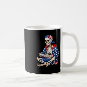 Skeleton Gamer 4. Juli Videospiel Gaming Jungen Kaffeetasse