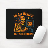 Skeleton Gamer Dead Inside Still Online Funny Hall Mousepad (Mit Mouse)