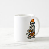 Skeleton Gamer Headphone Funny Halloween Gaming Kaffeetasse (VorderseiteRechts)