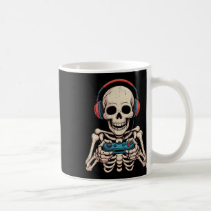 Skeleton-Gamer-Kopfhörer Lustiger Halloween-Gaming Kaffeetasse