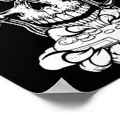Skeleton Gaming Spooky Cloud Video Game Fan Poster (Ecke)