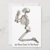 Skeleton Gebet Halloween Einladung (Vorderseite)