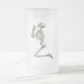 Skeleton Gebet Halloween-Tasse Mattglas Bierglas (Mittel)