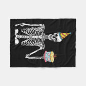 Skeleton Geburtstagsparty Lazy Halloween Kostümspa Fleecedecke (Vorderseite (Horizontal))
