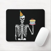 Skeleton Geburtstagsparty Lazy Halloween Kostümspa Mousepad (Mit Mouse)