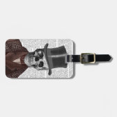 Skeleton Gentleman and Top Hat Gepäckanhänger (Vorderseite horizontal)