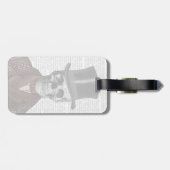 Skeleton Gentleman and Top Hat Gepäckanhänger (Rückseite horizontal)