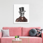 Skeleton Gentleman and Top Hat Leinwanddruck (Insitu (Wohnzimmer))