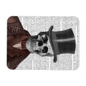 Skeleton Gentleman and Top Hat Magnet (Horizontal)
