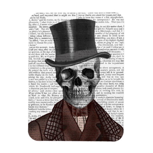 Skeleton Gentleman and Top Hat Magnet (Vertikal)