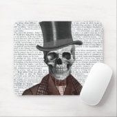 Skeleton Gentleman and Top Hat Mousepad (Mit Mouse)