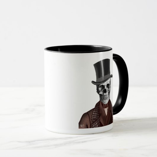 Skeleton Gentleman and Top Hat Tasse (VorderseiteRechts)