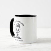 Skeleton Gentleman Barber Logo Cross Branding Tass Tasse (Vorderseite Links)