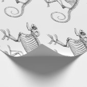 Skeleton Geschenkpapier der Vintagen Eidechse (Ecke)