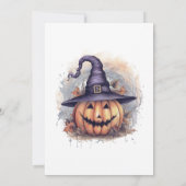 Skeleton Ghost Jack-O-Lantern-Halloween-Party Einladung (Rückseite)