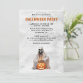 Skeleton Ghost Jack O’Lantern Halloween-Party Einladung (Stehend Vorderseite)