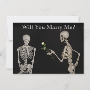 Skeleton gibt eine Rose Save the Date