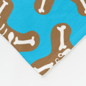 Skeleton Gingerbread Man Pattern Fleecedecke (Ecke)