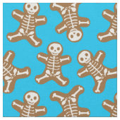 Skeleton Gingerbread Man Pattern Stoff (Nahaufnahme)