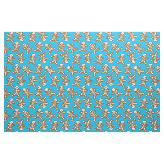 Skeleton Gingerbread Man Pattern Stoff (Fat Quarter (45,7 x 55,9 cm))