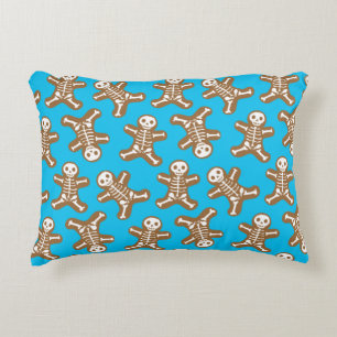 Skeleton Gingerbread Man Pattern Zierkissen