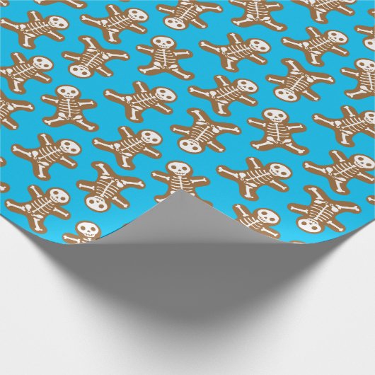 Skeleton Gingerbread Men Geschenkpapier (Ecke)