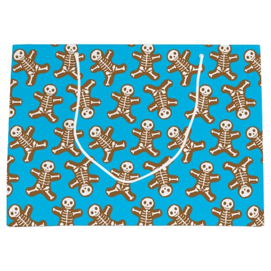 Skeleton Gingerbread Men Große Geschenktüte (Vorderseite)