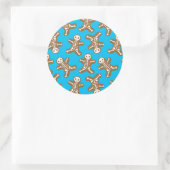 Skeleton Gingerbread Men Runder Aufkleber (Tasche)